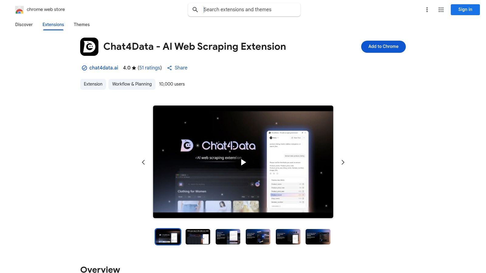 Chat4Data – AI Web Scraping Extension