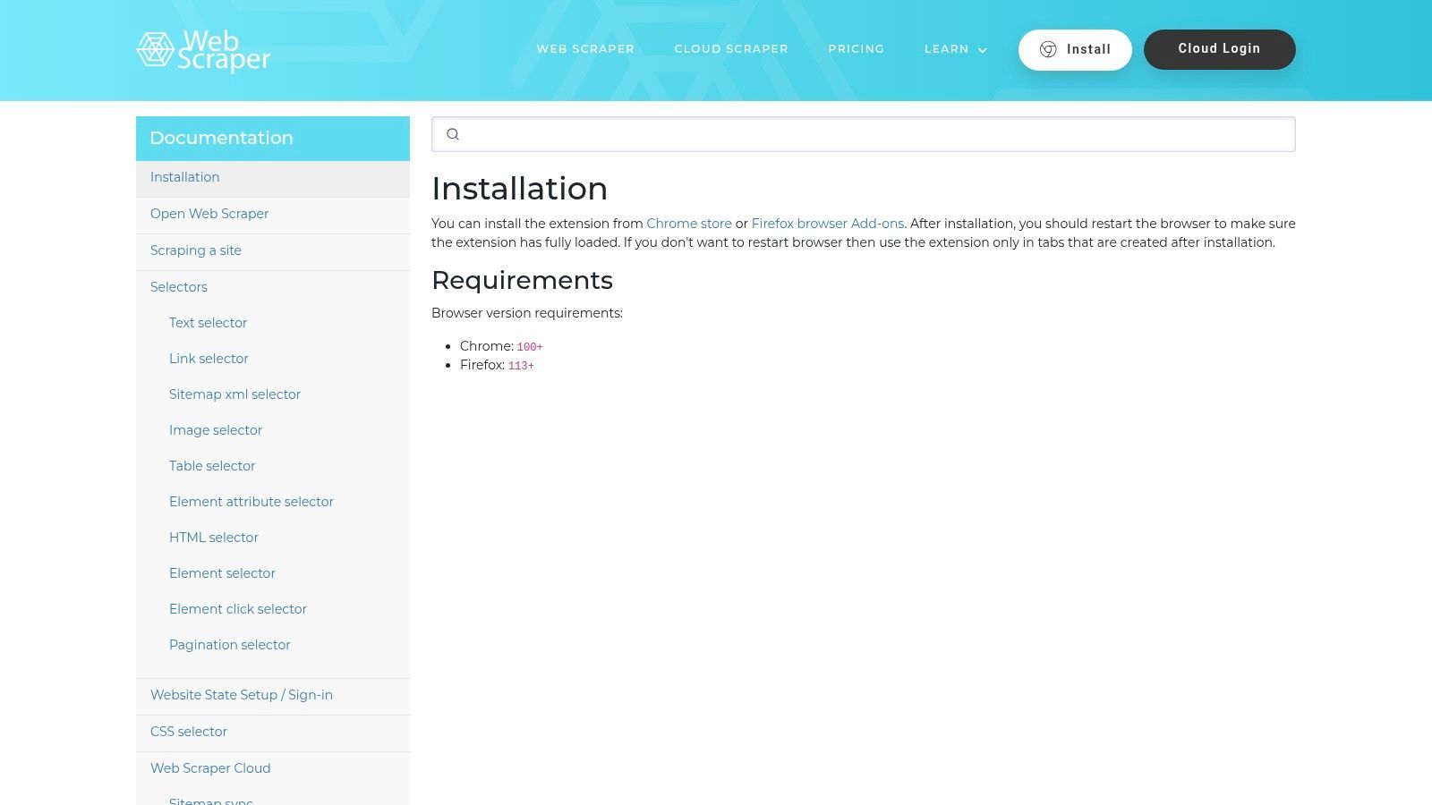 Web Scraper (webscraper.io)