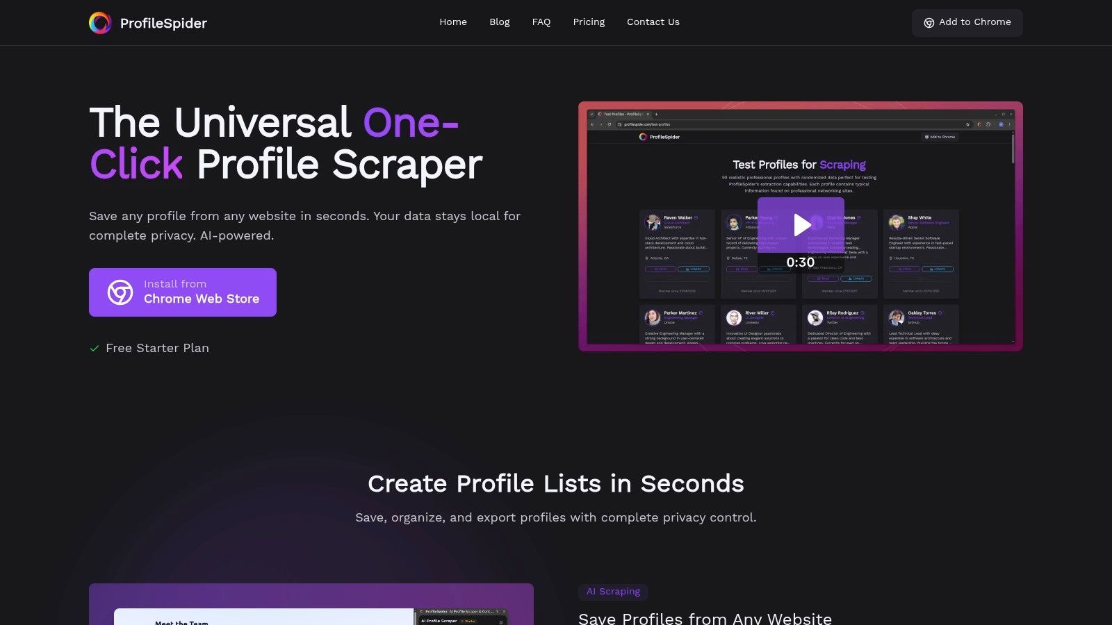 ProfileSpider (official site)