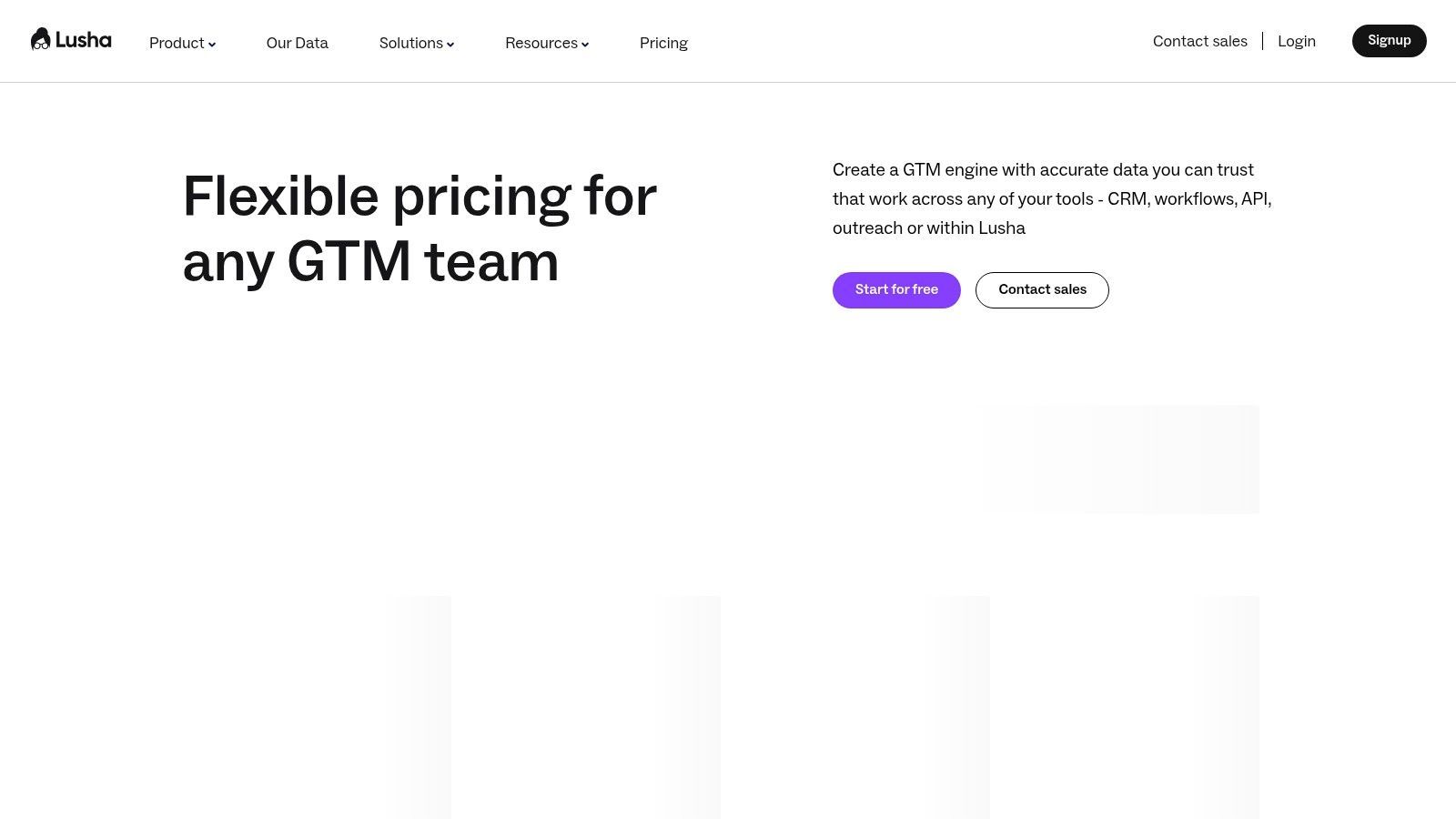 Lusha prospecting platform showing contact details