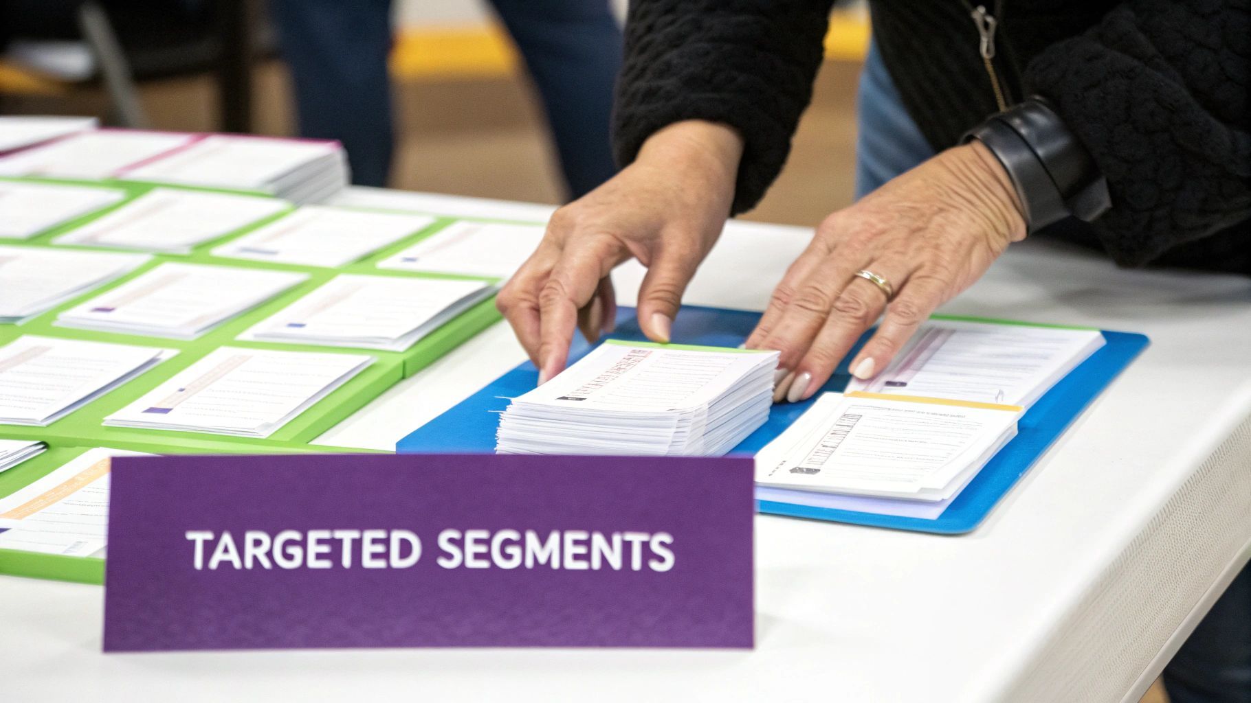 A person managing multiple outreach channels on a digital dashboard.