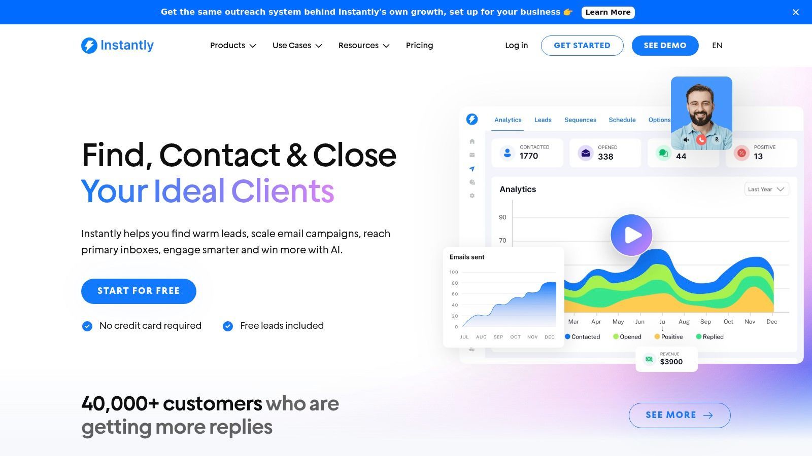 Instantly Analytics Dashboard